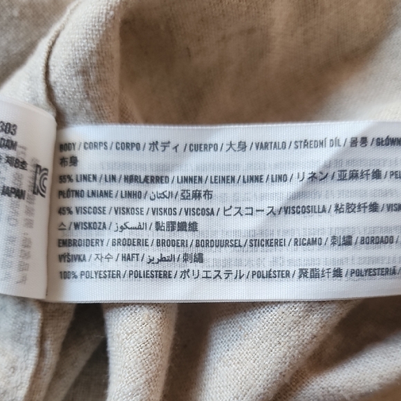Abercrombie & Fitch Linen Blend Embroidered Button Up Shirt - Picture 12 of 13